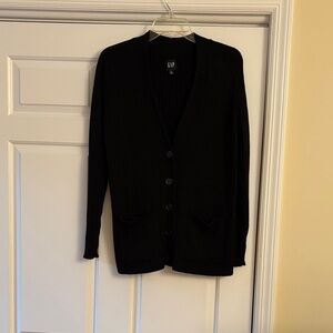GAP Oversized Black Knit Cardigan